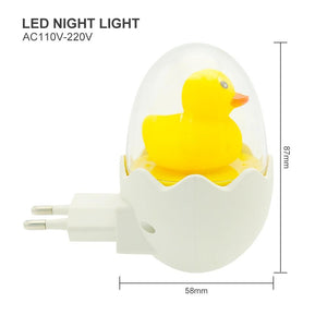 Yellow Duck LED Night Light Sensor Control Baby