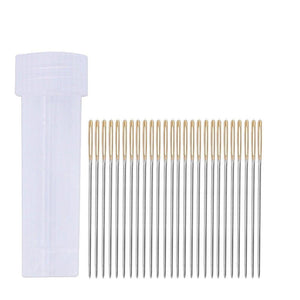 100 PCS Stainless Steel Golden Tail Embroidery Needles Kit