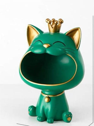 Resin Lucky Big Mouth Cat Storage Box