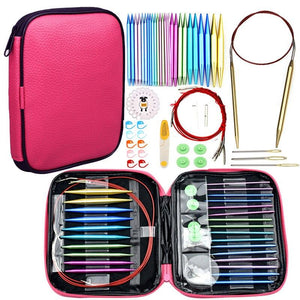 Circular Knitting Needles Set 26pcs Interchangeable Crochet