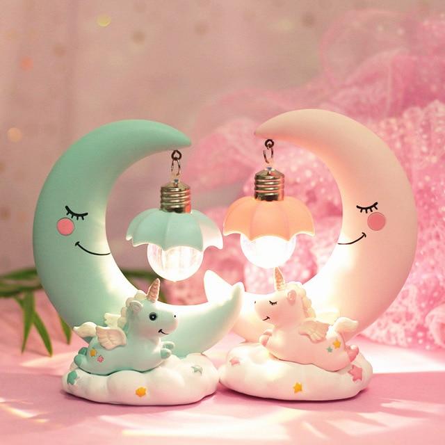 LED Unicorn Moon Lamp