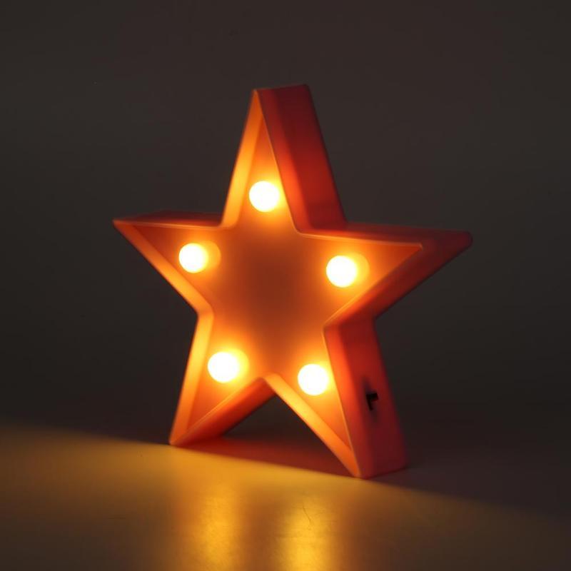 Star Shaped LED Night Light Table Lamp