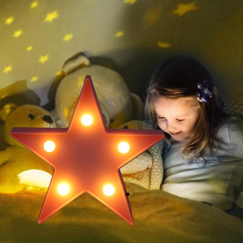 Star Shaped LED Night Light Table Lamp