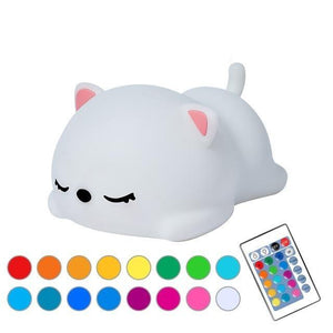 USB Rechargeable Night Light Cat Silicone