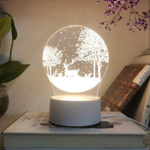 3D Stereo Night Light Small Table Lamp