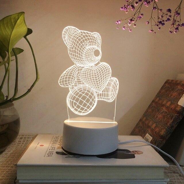 3D Stereo Night Light Small Table Lamp